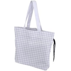 Aesthetic Black And White Grid Paper Imitation Drawstring Tote Bag by genx