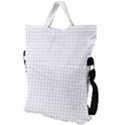 Aesthetic Black and White grid paper imitation Fold Over Handle Tote Bag View2