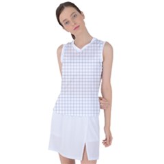 Aesthetic Black And White Grid Paper Imitation Women s Sleeveless Sports Top by genx