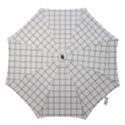 Aesthetic Black and White grid paper imitation Hook Handle Umbrellas (Large) View1