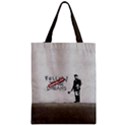 Banksy graffiti Original Quote Follow your dreams CANCELLED cynical with painter Zipper Classic Tote Bag View1