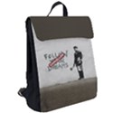 Banksy graffiti Original Quote Follow your dreams CANCELLED cynical with painter Flap Top Backpack View2