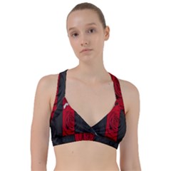 Roses Rouge Fleurs Sweetheart Sports Bra by kcreatif