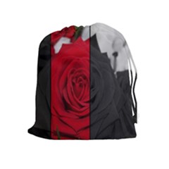 Roses Rouge Fleurs Drawstring Pouch (xl) by kcreatif