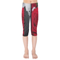 Roses Rouge Fleurs Kids  Capri Leggings 