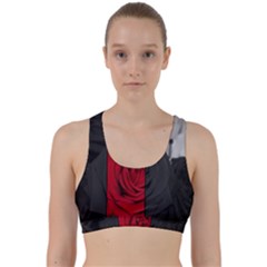 Roses Rouge Fleurs Back Weave Sports Bra by kcreatif