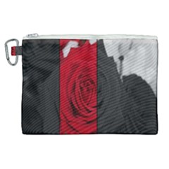 Roses Rouge Fleurs Canvas Cosmetic Bag (xl) by kcreatif