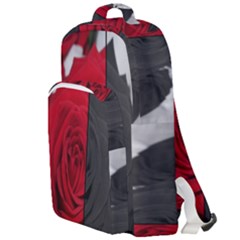 Roses Rouge Fleurs Double Compartment Backpack by kcreatif