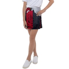 Roses Rouge Fleurs Kids  Tennis Skirt