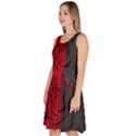 Roses Rouge Fleurs Knee Length Skater Dress With Pockets View2