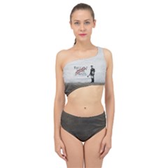 Banksy Graffiti Original Quote Follow Your Dreams Cancelled Cynical With Painter Spliced Up Two Piece Swimsuit by snek