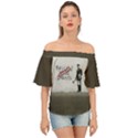 Banksy graffiti Original Quote Follow your dreams CANCELLED cynical with painter Off Shoulder Short Sleeve Top View1