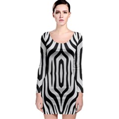 Abstrait Zèbres Taches Long Sleeve Bodycon Dress by kcreatif