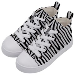 Abstrait Zèbres Taches Kids  Mid-top Canvas Sneakers by kcreatif