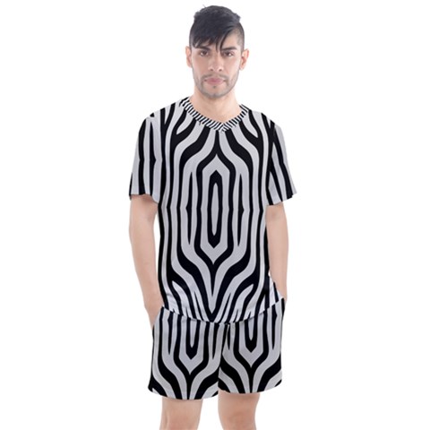 Abstrait Zèbres Taches Men s Mesh Tee And Shorts Set by kcreatif