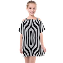 Abstrait Zèbres Taches Kids  One Piece Chiffon Dress by kcreatif