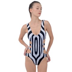 Abstrait Zèbres Taches Side Cut Out Swimsuit