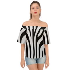 Pattern Zèbres Taches Off Shoulder Short Sleeve Top by kcreatif