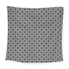 Pattern Formes Ronds Noir/blanc Square Tapestry (large) by kcreatif