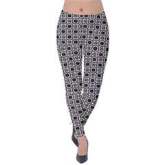 Pattern Formes Ronds Noir/blanc Velvet Leggings by kcreatif