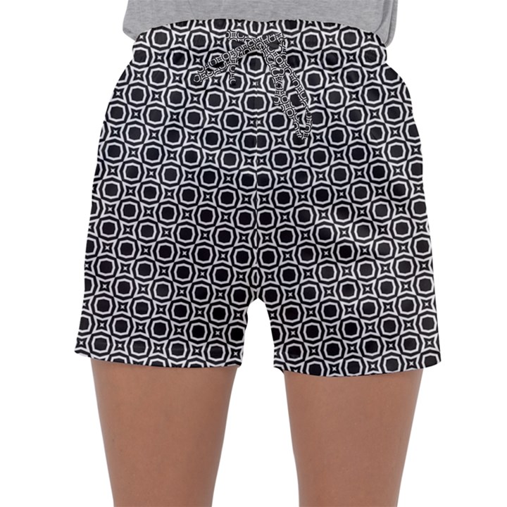 Pattern Formes Ronds Noir/Blanc Sleepwear Shorts