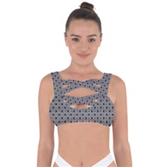 Pattern Formes Ronds Noir/blanc Bandaged Up Bikini Top