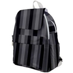 Pattern Bandes Gris/noir Top Flap Backpack by kcreatif