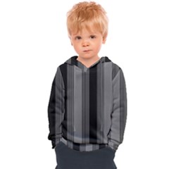 Pattern Bandes Gris/noir Kids  Overhead Hoodie