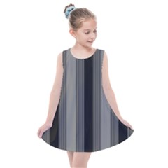 Pattern Bandes Gris/noir Kids  Summer Dress by kcreatif