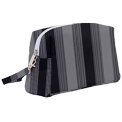 Pattern Bandes Gris/noir Wristlet Pouch Bag (large) by kcreatif