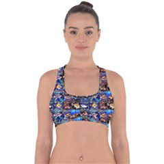 Fish Stamp 1 Cross Back Hipster Bikini Top 