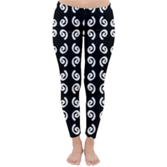 Pattern Formes Ronds Noir Classic Winter Leggings