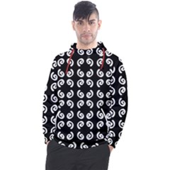 Pattern Formes Ronds Noir Men s Pullover Hoodie