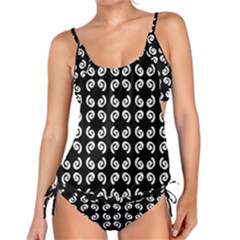 Pattern Formes Ronds Noir Tankini Set