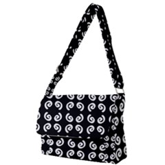 Pattern Formes Ronds Noir Full Print Messenger Bag (s) by kcreatif