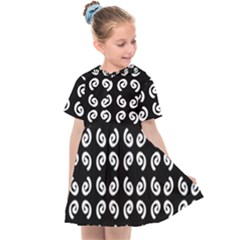 Pattern Formes Ronds Noir Kids  Sailor Dress by kcreatif