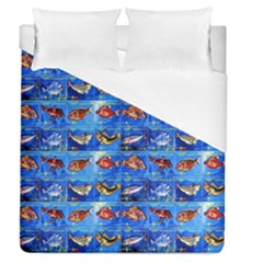 Fish Stamp 2 Duvet Cover (queen Size) by ArtworkByPatrick