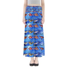 Fish Stamp 2 Full Length Maxi Skirt by ArtworkByPatrick