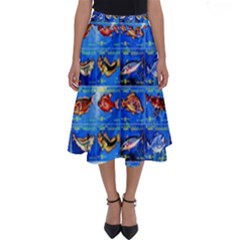 Fish Stamp 2 Perfect Length Midi Skirt by ArtworkByPatrick