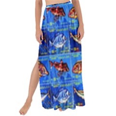 Fish Stamp 2 Maxi Chiffon Tie-up Sarong by ArtworkByPatrick