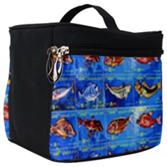 Fish Stamp 2 Make Up Travel Bag (big) by ArtworkByPatrick