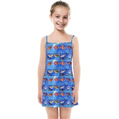 Fish Stamp 2 Kids  Summer Sun Dress by ArtworkByPatrick