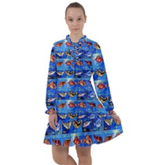 Fish Stamp 2 All Frills Chiffon Dress