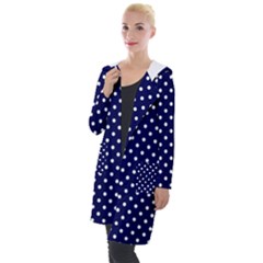 Pois Blanc/marine Hooded Pocket Cardigan by kcreatif