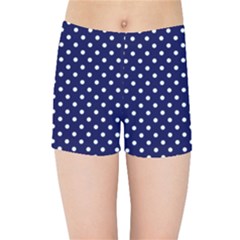 Pois Blanc/marine Kids  Sports Shorts by kcreatif