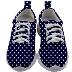 Pois Blanc/marine Kids Athletic Shoes by kcreatif