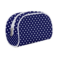 Pois Blanc/marine Makeup Case (small)