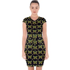 Butterflies With Wings Of Freedom And Love Life Capsleeve Drawstring Dress  by pepitasart