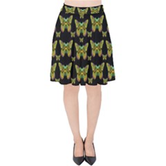 Butterflies With Wings Of Freedom And Love Life Velvet High Waist Skirt by pepitasart