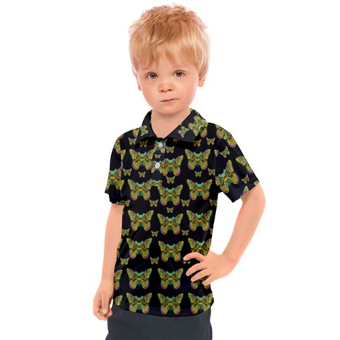 Butterflies With Wings Of Freedom And Love Life Kids  Polo Tee by pepitasart